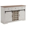 Wine Bar Cabinet w/Sliding Barn Door, 58inKitchen Coffee Bar Cabinet w/Wine & Glass Rack, Storage Shelves, 3 Drawers, Buffet Sideboard for Dining Room - 2 of 4