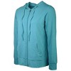 Sofra Women's Cotton Comfort Zip Up Hoodie Jersey Sweater - 2 of 3