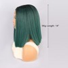 Unique Bargains Women's Medium Long Straight Hair Lace Front Wigs with Wig Cap 14" 1PC - 2 of 4