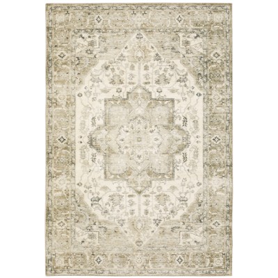 Oriental Weavers Savoy 28108 Tan/ Ivory Indoor Area Rug - 7'8" x 10'