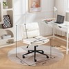 VYNXARIA Adjustable Swivel Criss-Cross Chair, Wide Seat/ Office Chair /Vanity Chair, White - 4 of 4