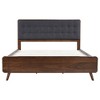 California King Platform Bed with Upholstered Headboard for Bedroom - 3 of 4