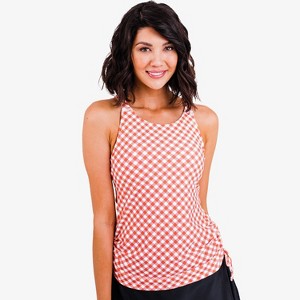 Women's Calypsa Maya Tankini Swim Top With Removable Cups - 1 of 4