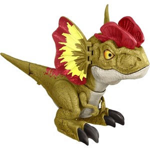 Mattel Jurassic World Dominion Uncaged Dinosaur Rowdy Roars Dilophosaurus Action Figure - 1 of 4