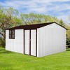 NicBex 10x12Ft Metal Garden Sheds, Outdoor Storage Sheds, Gazebos with a Practical Pent Roof, Carports with Window for Garden, Patios, Lawns - 4 of 4