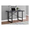 Monarch Specialties Computer Desk Home Office Laptop 48InchL Work Metal Laminate Grey Black Contemporary Modern - image 2 of 4