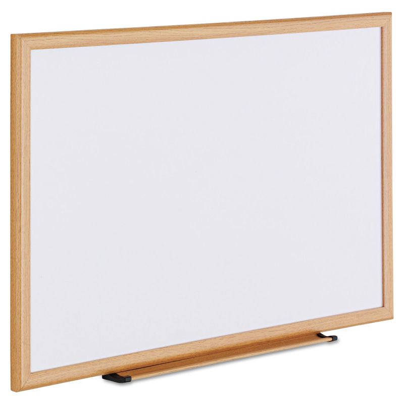 UNIVERSAL Dry Erase Board Melamine 36 x 24 Oak Frame 43619, 2 of 9