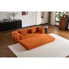 Corduroy Convertible Sleeper Sofa Bed with Cylindrical Pillow and Fixed-Shape Frame - 4 of 4