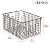 mDesign Metal Wire Food Organizer Basket with Built-In Handles - 12 x 9 x 6 - 3 of 4