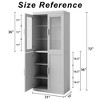 PexFix 72"x31"x16" Wood Kitchen Storage Pantry Cabinet with Adjustable Shelves in Black - image 4 of 4