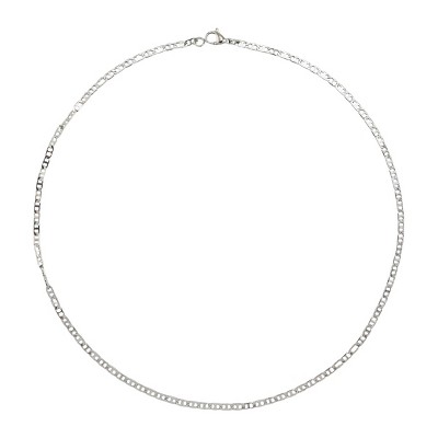 Slate by Rebl Flat Anchor Chain Necklace  Stainless Steel