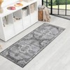 Washable Rug Vintage Oriental Distressed Rug Non Slip Non Shedding Rug Retro Medallion Foladable Rugs Low Pile Carpet for Bedroom Living Room Nursery - 3 of 4