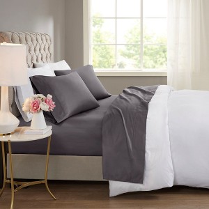600 Thread Count Cotton Blend Deep Pocket Ultra Soft Fuzzy Sheet Set, Prime Bedding Sets for Bedroom, Cozy Winter Bedding for Luxury Decor Style, Machine Washable Fitted Sheet for Queen / King Size, Xmas Bedding - 1 of 4