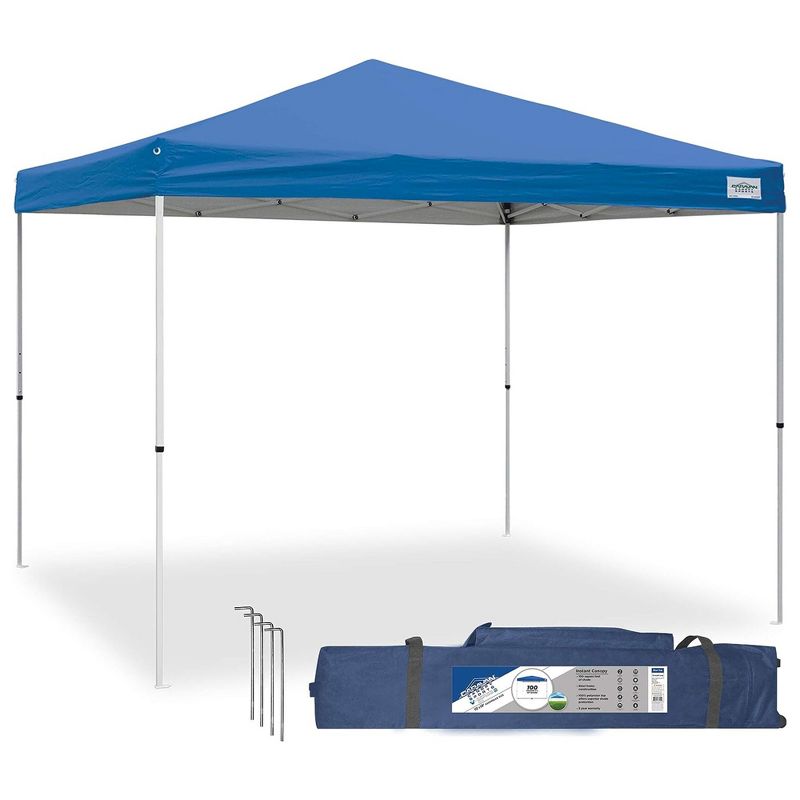 Caravan Canopy V Series 2 Pro 10' x 10' Entry Level Straight Leg Canopy, Blue, 1 of 7