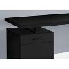 Monarch Specialties Computer Desk Home Office Laptop Left Right Set-Up Storage Drawers 48InchL Work Metal Laminate Black Contemporary Modern - image 3 of 4