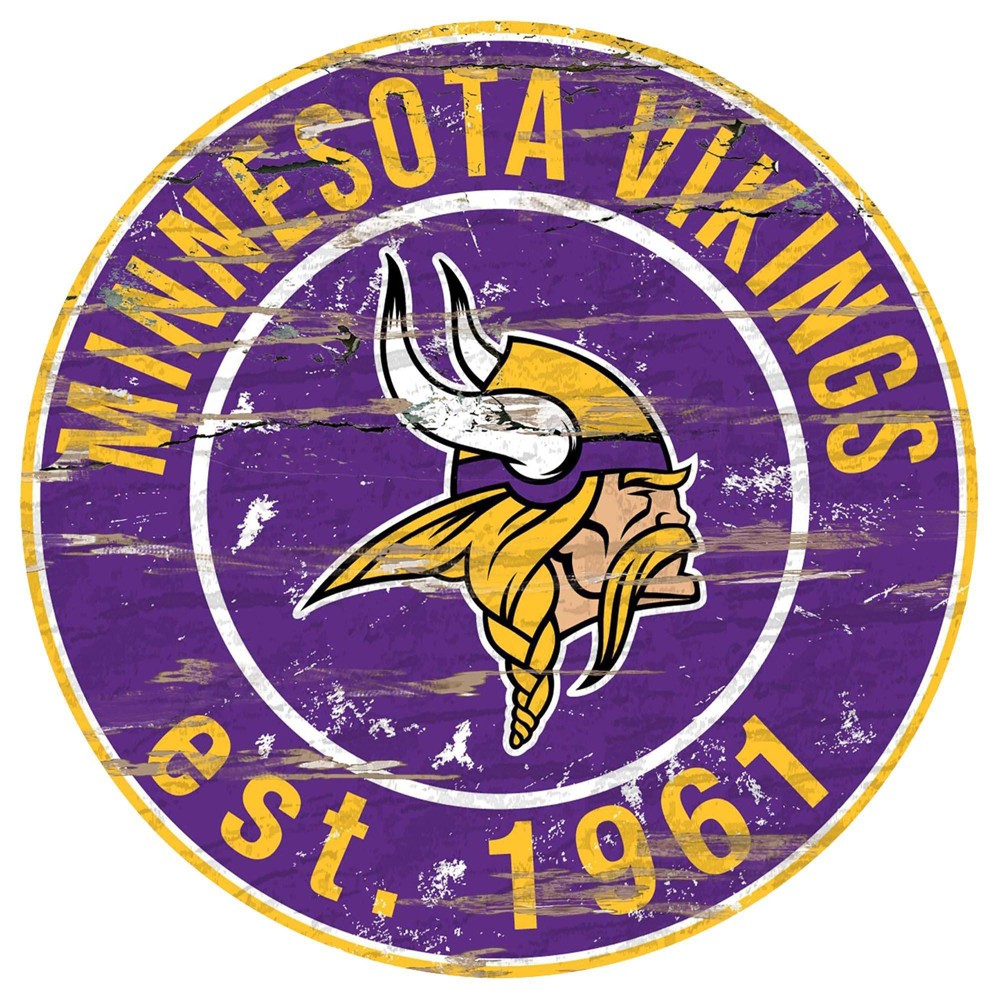 NFL Minnesota Vikings Established 12" Circular Sign