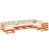 vidaXL Patio Sofa Set Outdoor Seating Modular Sofa 8 Piece Solid Wood Pine - Wax Brown - 2 of 4