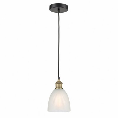 Castile - 1 Light Cord Hung Mini Pendant In Industrial Style-9.75 Inches Tall and 6 Inches Wide
