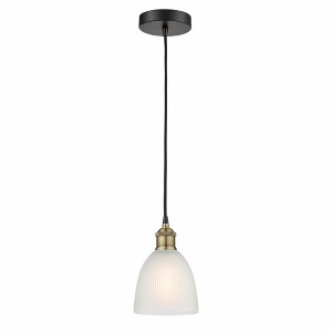 Castile - 1 Light Cord Hung Mini Pendant In Industrial Style-9.75 Inches Tall and 6 Inches Wide - 1 of 1