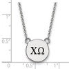 Black Bow Jewelry Sterling Silver Chi Omega Greek Life Necklace 18 Inch - 2 of 4