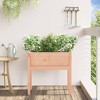 vidaXL Garden Planter Natural wood Solid Douglas wood 27.6x12.2x27.6 in - 3 of 4