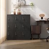 6/9 Door Employee Storage Locker, Metal Office File Cabinet, Lockable Steel Tool Cabinet With Card Slots And Vents for Gym Home Office School Garage - 3 of 4