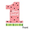 Big Dot of Happiness 1st Birthday One in a Melon - Shaped Fill-In Invitations - Fruit First Birthday Party Invitation Cards with Envelopes - Set of 12 - 3 of 4
