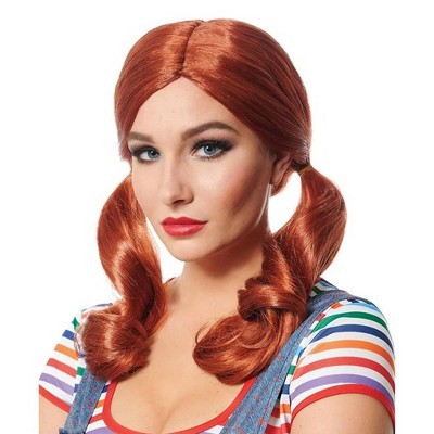Costume Culture by Franco LLC Female Evil Doll Adult Costume Wig | Red