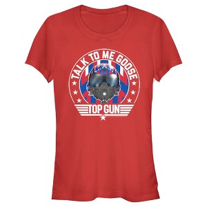 Juniors Womens Top Gun Maverick Talk to Me Goose T-Shirt - 1 of 4