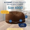 Ultimate Sack 6ft Bean Bag Chair, Oversized Comfortable Indoor Floor Lounger, Giant Foam-Filled Furniture for Relaxing, Brown Suede - 3 of 4