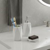 Evideco French Home Goods Diamond Bathroom Accessory Set – 4 Pieces Includes Soap Dispenser, Tumbler, Soap Dish, and Toilet Brush Holder – - 2 of 4