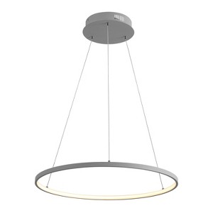 JONATHAN Y Brice Modern Contemporary Metal Round Dimmable Integrated LED Pendant - 1 of 4