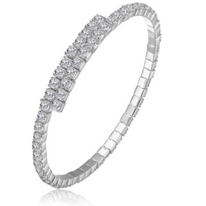 Guili Cubic Zirconia Tennis Bracelet Featuring Sparkling Clear Stones for a Classic, Elegant, and Timeless Jewelry Accent Piece - 1 of 3