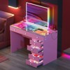 VANITII Diana RGB Vanity Desk with Light - 8 Storage Drawers - 2 of 4