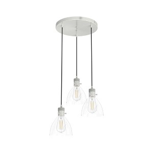 Hunter 6" Brushed Nickel Van Nuys Ceiling Light Fixture - 3-Bulb Dimmable Design for Indoor Spaces - 1 of 1