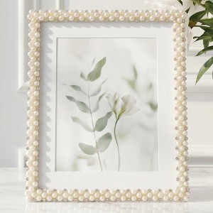 REGALWOVEN Luxury Beaded Pearl Photo Frame with HD Glass for