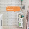 Aoibox 4-Tier Shower Caddy Organizer Corner Shelf, Rustproof Plastic Shower Rack Stand for Bathroom, Bathtub, Shower Pan, White - 3 of 4