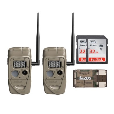 Cuddeback J-1521 CuddeLink Long Range IR Trail Camera (2-Pack) w/ SD Card Bundle