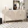Vynxaria Decorative Storage Cabinets - Elegant Vanity Tables in Black/Beige - 3 of 4