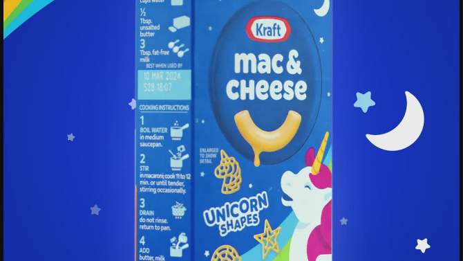 Kraft Mac and Cheese Dinner with Unicorn Pasta Shapes - 5.5oz, 2 of 13, play video