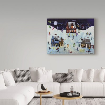 Cheryl Bartley 'Mountain Ski Slope' Canvas Art in 18'' x 24''