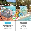 Pool Storage Bin - Outdoor Caddy w/Wheels for Toys, Floaties, Noodles, Towels & Life Vests, PE Rattan Design, Poolside Organizer - 4 of 4