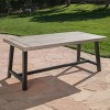 GDFStudio Bowman Outdoor Modern Industrial Acacia Wood 71" W Dining Table with Metal Legs - 3 of 4