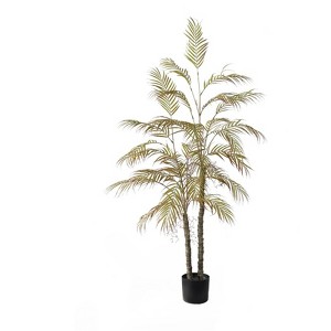Artificial Palm Tree, 120cm Artificial Palm Tree in a Pot for Indoors and Outdoors, Fake Plastic Palm Plants for Modern Decoration, Decoration - 1 of 4
