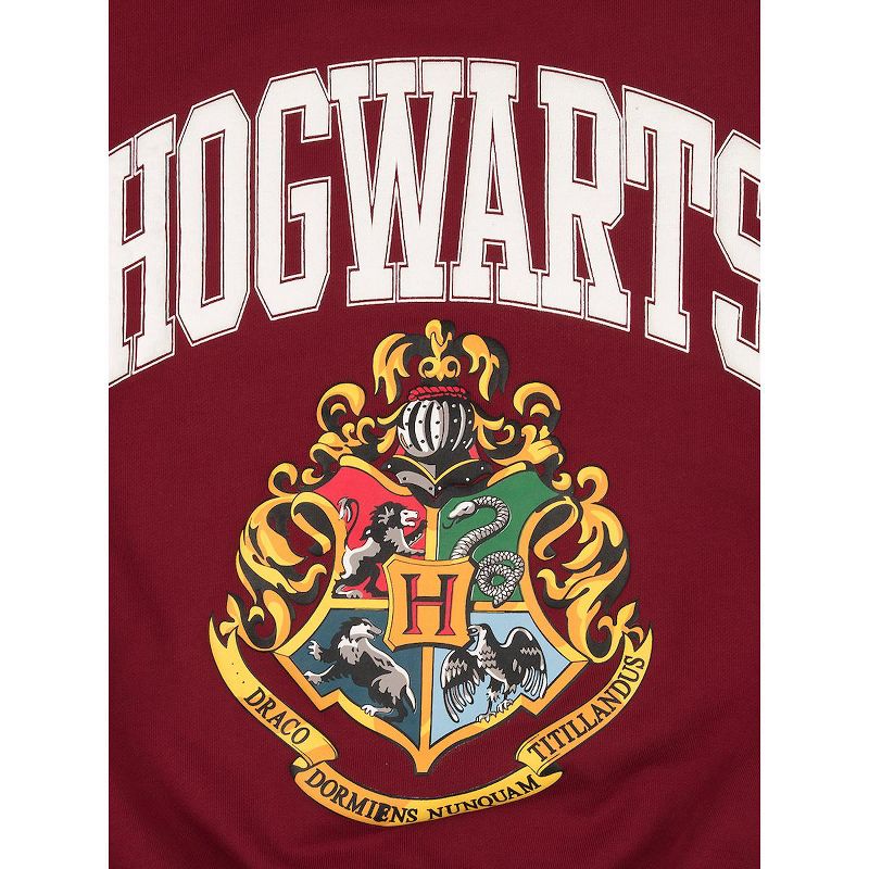 Harry Potter Hogwarts Men's Puff Print Maroon Crew Neck Sweatshirt, 2 of 6