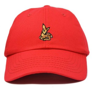 Dalix Fawn Embroidered Cotton Dad Hat Deer Adjustable Casual Baseball Cap Nature - 1 of 4