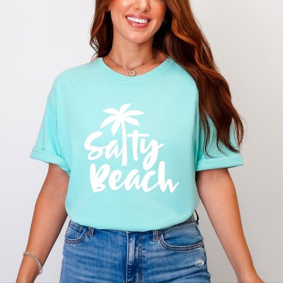 Simply Sage Market Salty Beach Garment Dyed Tee - S - Chalky Mint