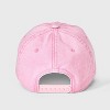 Girls' SmileyWorld Cherry Baseball Hat - Pink: Cotton Twill, Adjustable Snap Closure, Classic Pattern - 2 of 3