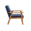 Leisure Chair, With Solid Wood Armrests And Legs, Ergonomics Seat Cushion & Backrest, Modern Accent Chair For Living Room, Bedroom, Office - 4 of 4