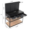 3-Tier Metal Workbench with 2 Drawers, 1000 LBS Capacity - Workshop Workstation with Pegboard & ETL-Certified Power Outlets - 4 of 4